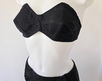 Bikini francés vintage de los años 50, nuevo, sin usar, traje de baño de dos piezas, tallas XS y S.