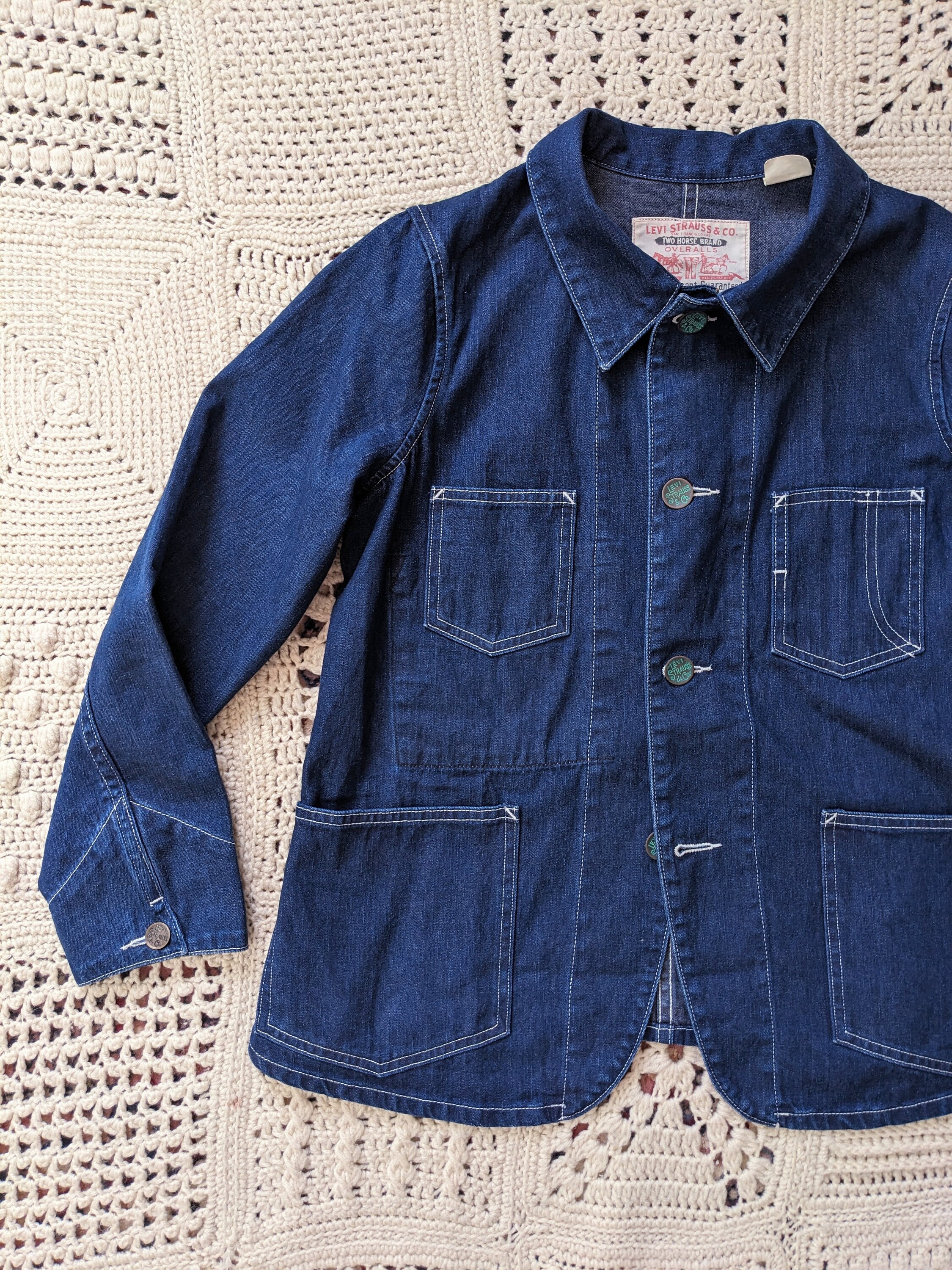 LVC Levi's Vintage Clothing 1915 Denim Chore Sack Coat Workwear S