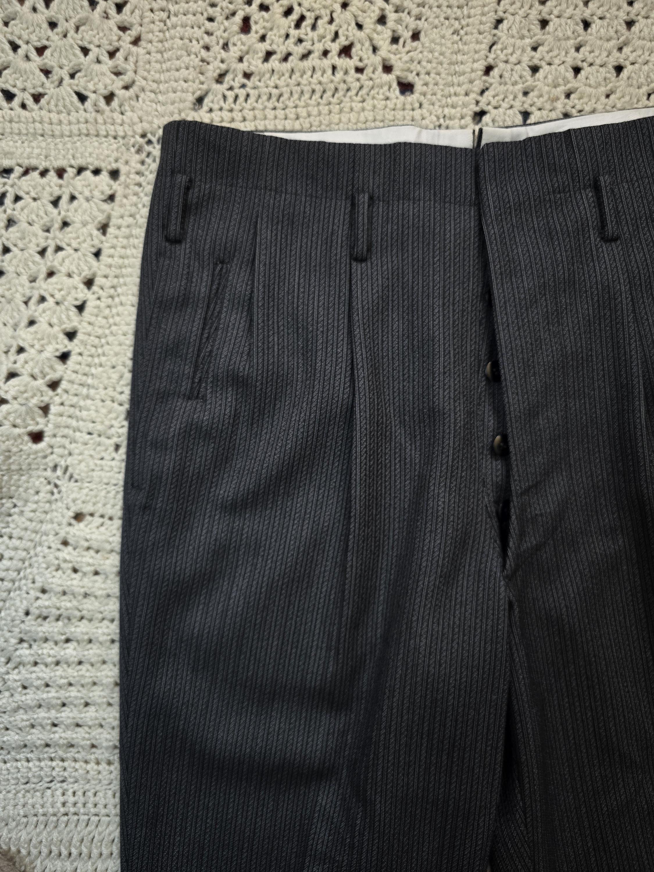 Vintage 1930s 1940s Tailored Pants Fancytex Wool Fabric
