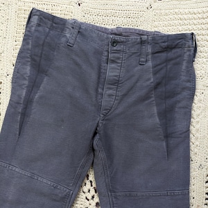 Vintage 1950s 1960s French Workwear Blue Pants Nice Fade