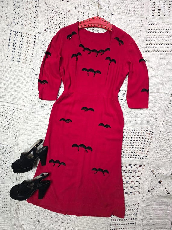 Vintage 1940s Multicolor telephone cord drawstrin… - image 1