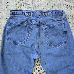Vintage Levi&#39;s Selvedge Jeans LVC 1930s buckle belt back 34x34