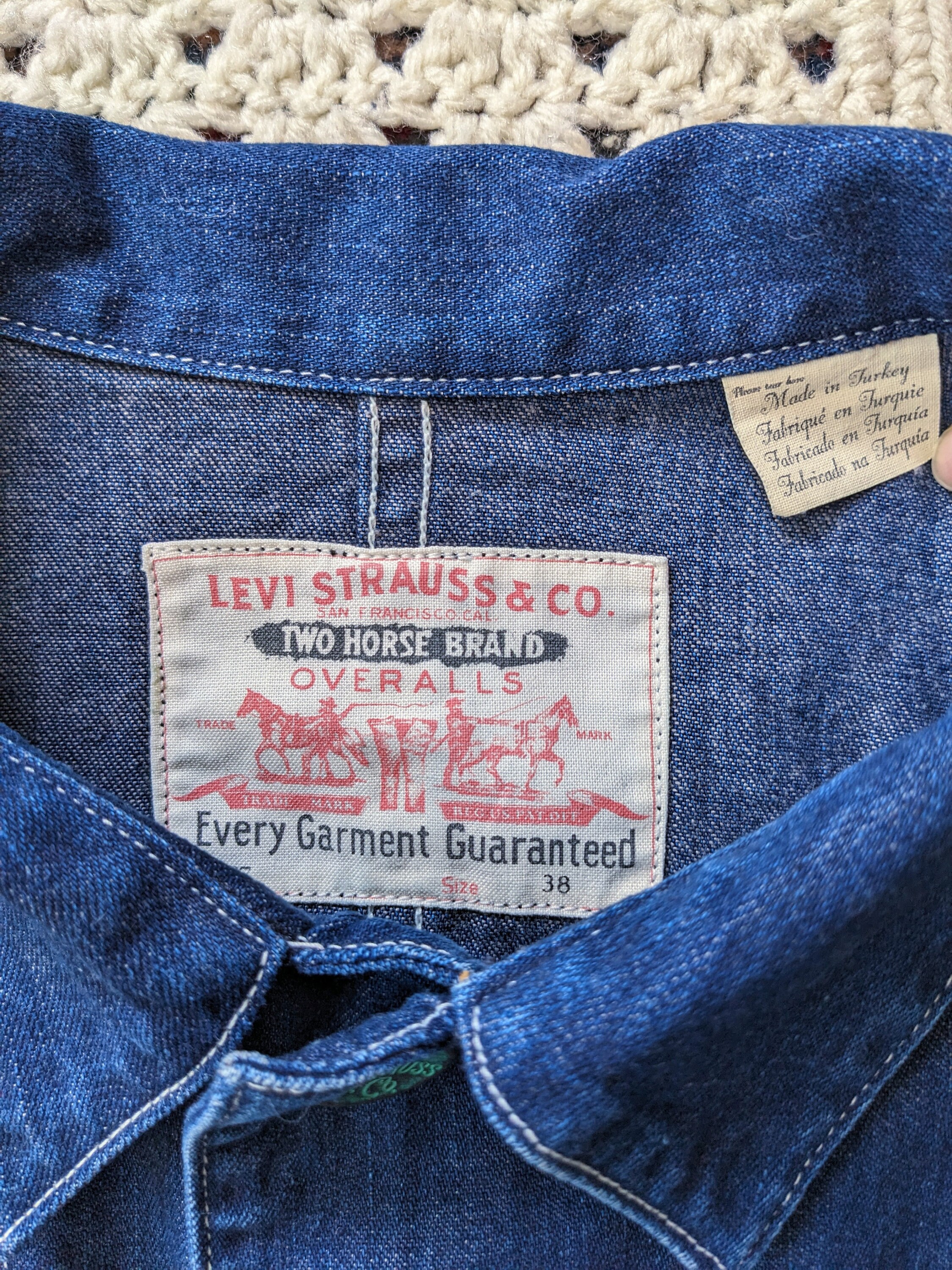 LVC Levi's Vintage Clothing 1915 Denim Chore Sack Coat Workwear S