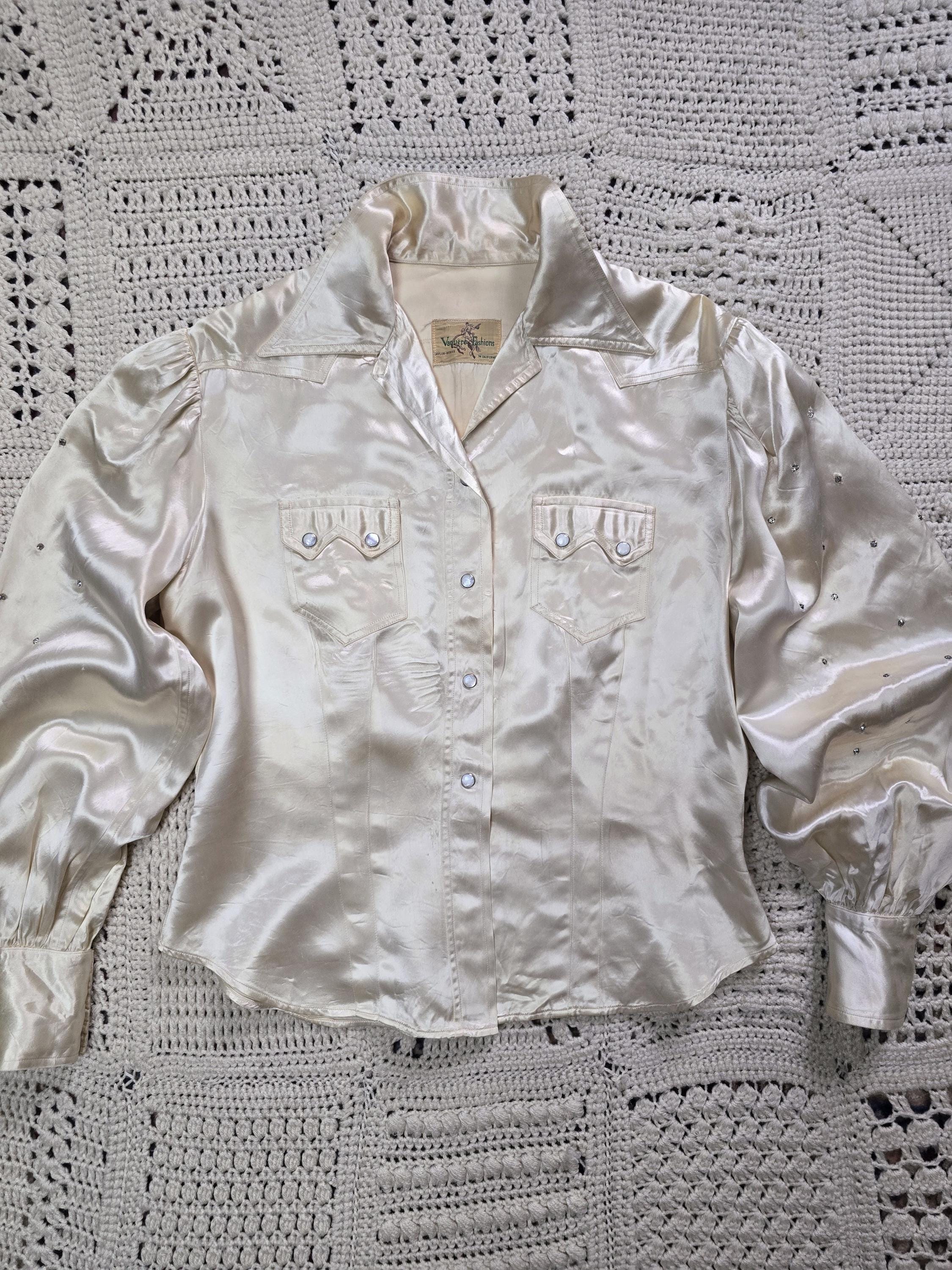 Satin Western Blouse - Etsy, image size:2250x3000