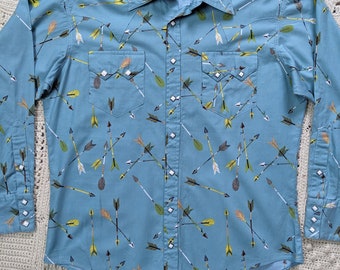 Rockmount Ranchwear vintage inspired 1940s 1950s Printed Western Shirt Novelty Cowboy