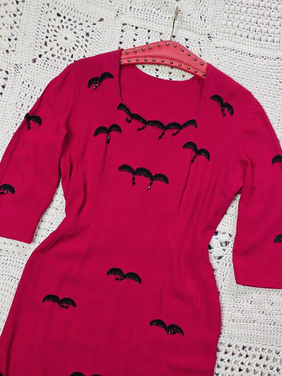 Vintage 1940s Multicolor telephone cord drawstrin… - image 10