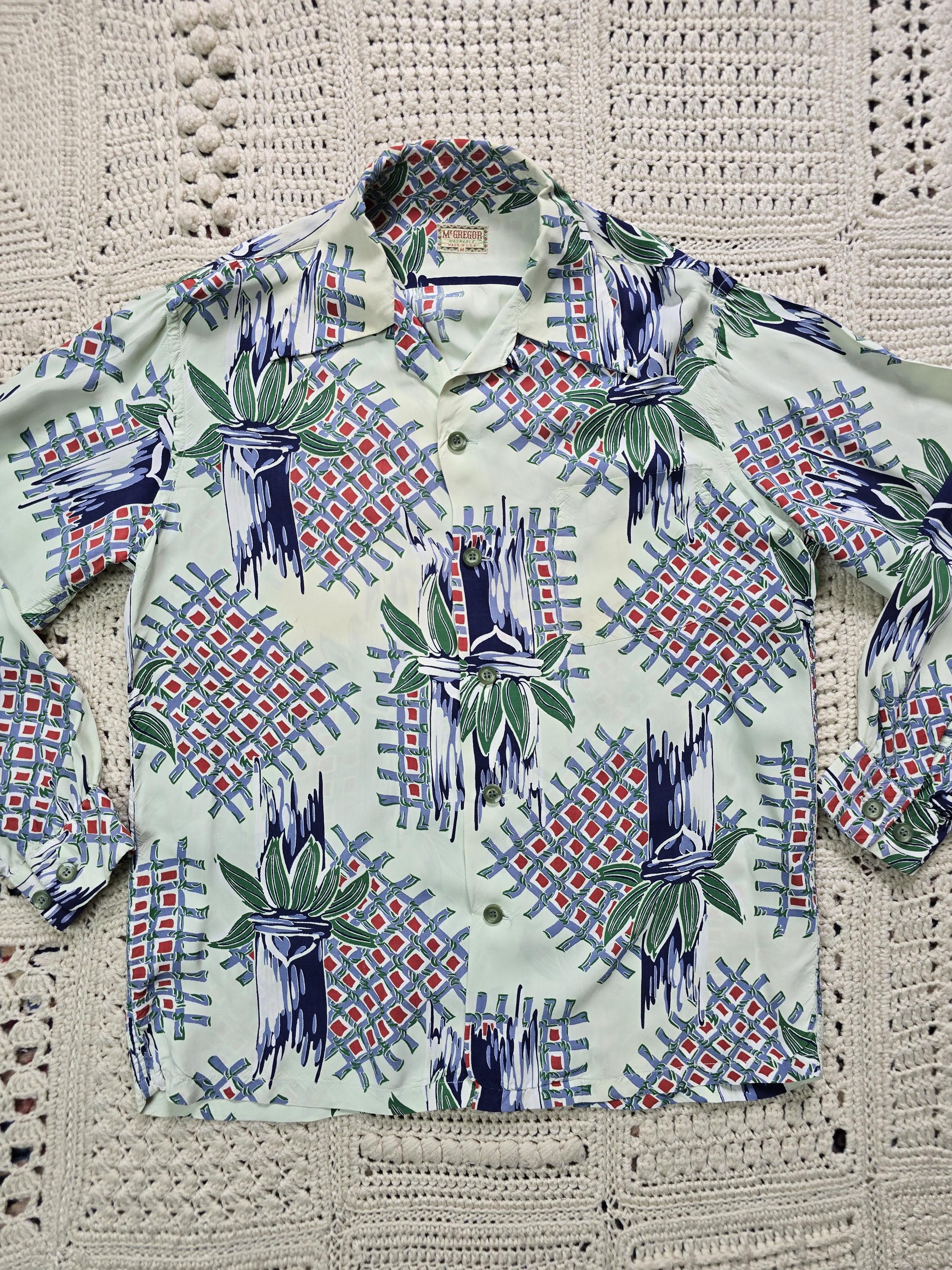 す*お様 50sMcGREGOR Shirt す*お様 50sMcGREGOR Shirt McGregor Short Sleeve Shirts for Men for