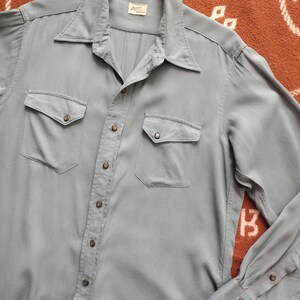 40s Gabardine Shirt - Etsy