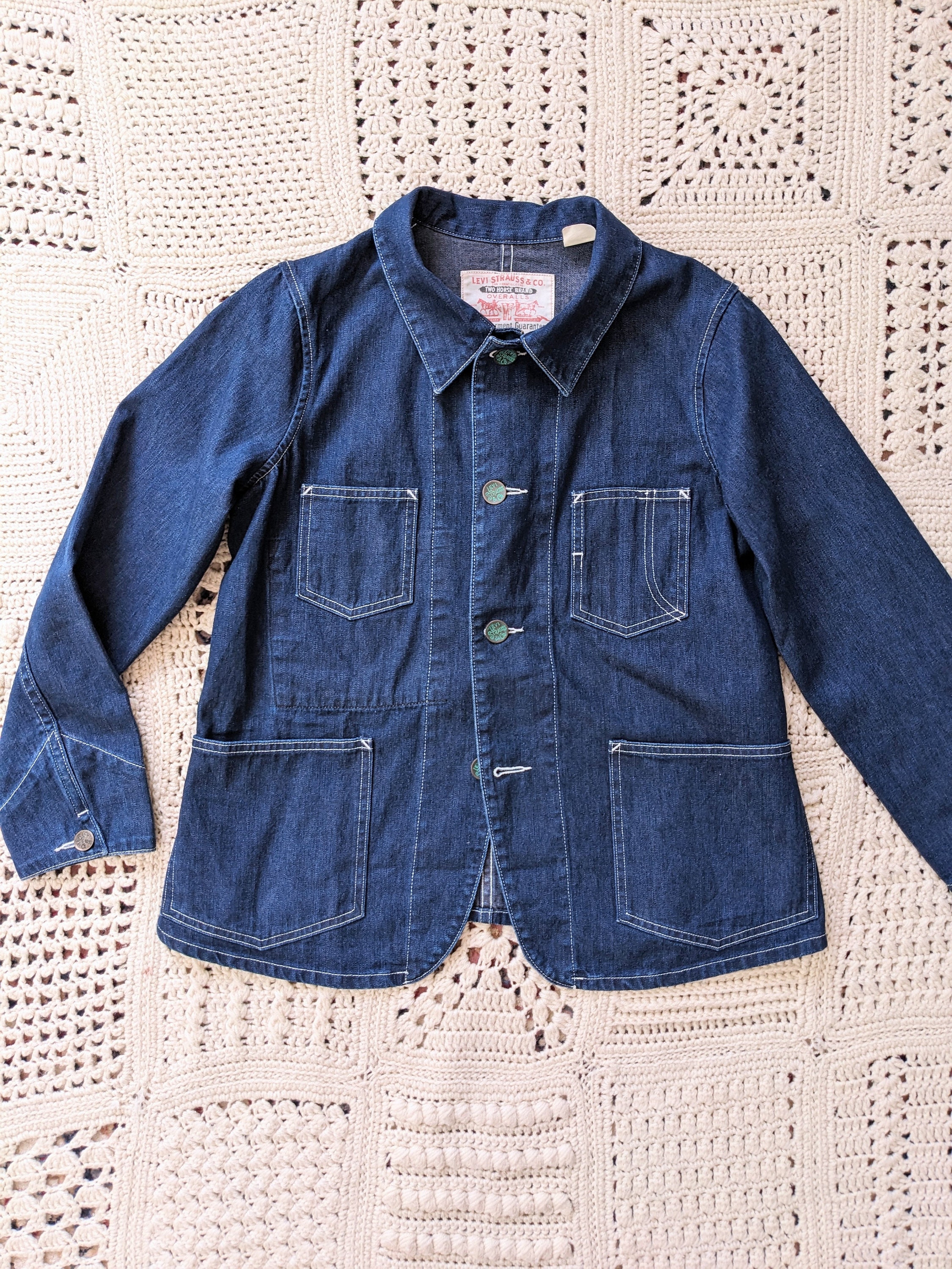 LVC Levi's Vintage Clothing 1915 Denim Chore Sack Coat Workwear S