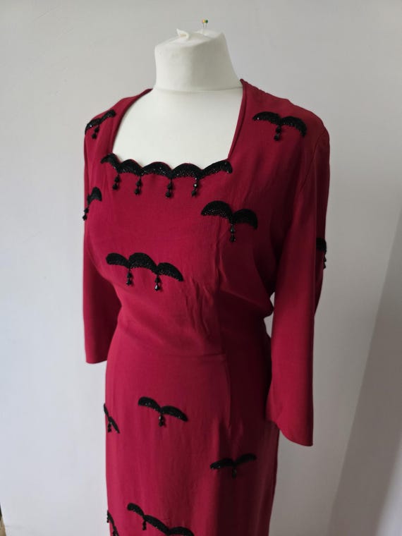 Vintage 1940s Multicolor telephone cord drawstrin… - image 6