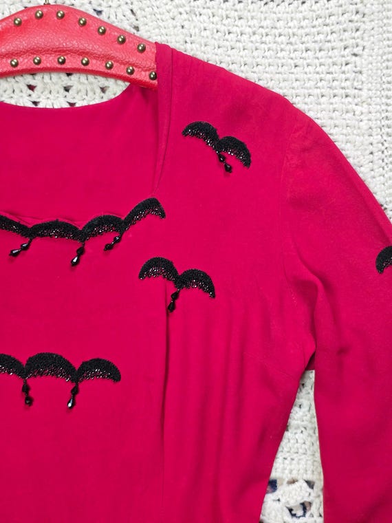 Vintage 1940s Multicolor telephone cord drawstrin… - image 9