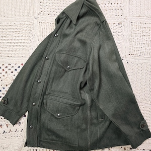 Vintage 1940s 1950s Mackinaw Whipcord Jacket Cravenette Iron Duke Medium