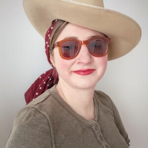 Vintage 1940s French Brown Marbled Frame and Black Lenses Sunglasses