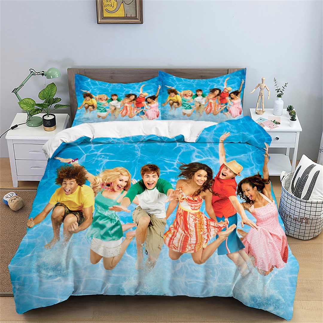 Disney High School Musical Bedding Three Piece Duvet Cover Set Etsy