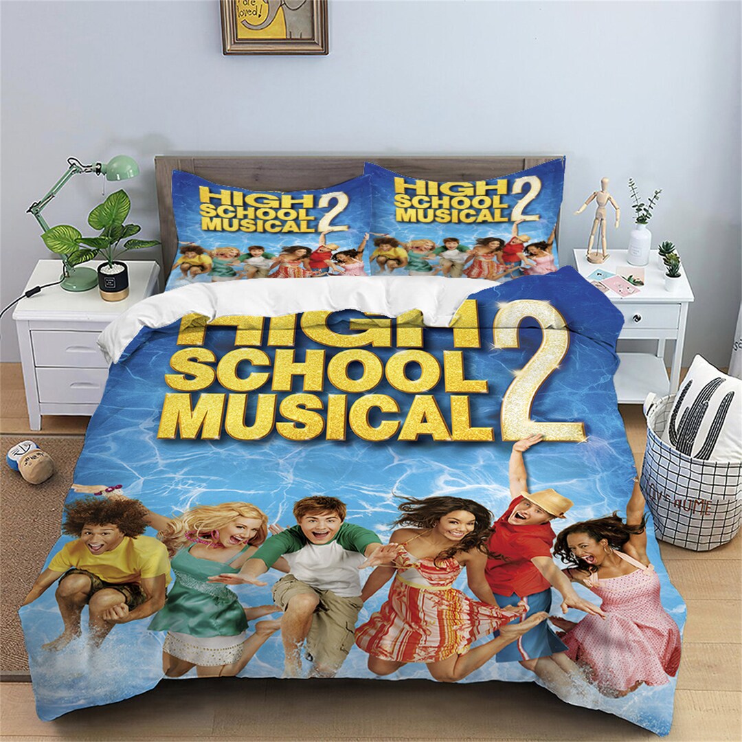 Disney High School Musical Bedding Three Piece Duvet Cover Set Etsy