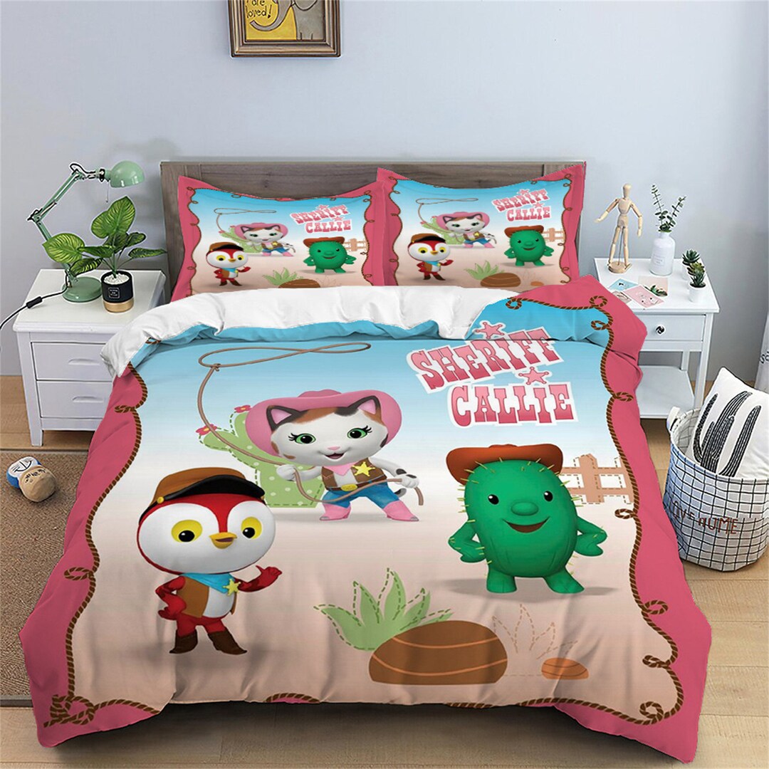 Disney Sheriff Callies Wild West Bedding Three Piece Duvet Cover Set