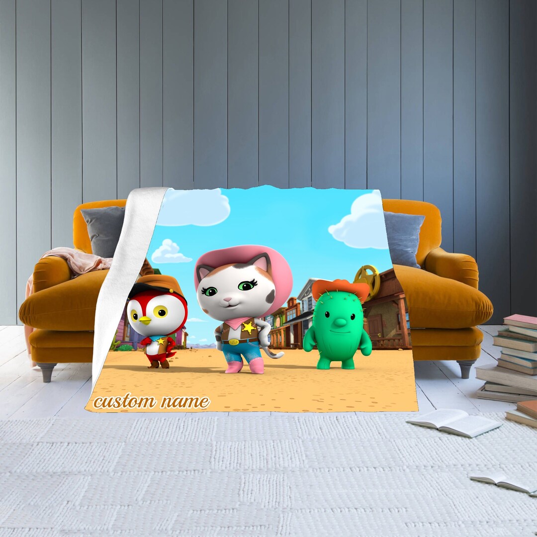 Sheriff Callies Wild West Custom Name Soft Flannel Blanket Etsy