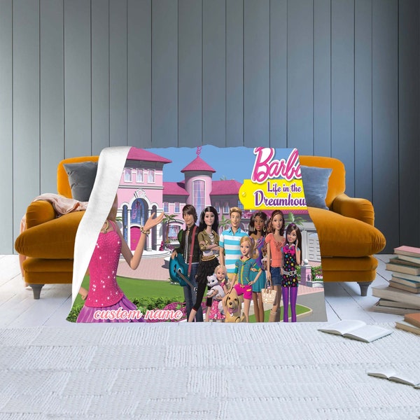 Barbie Throw Blanket Etsy
