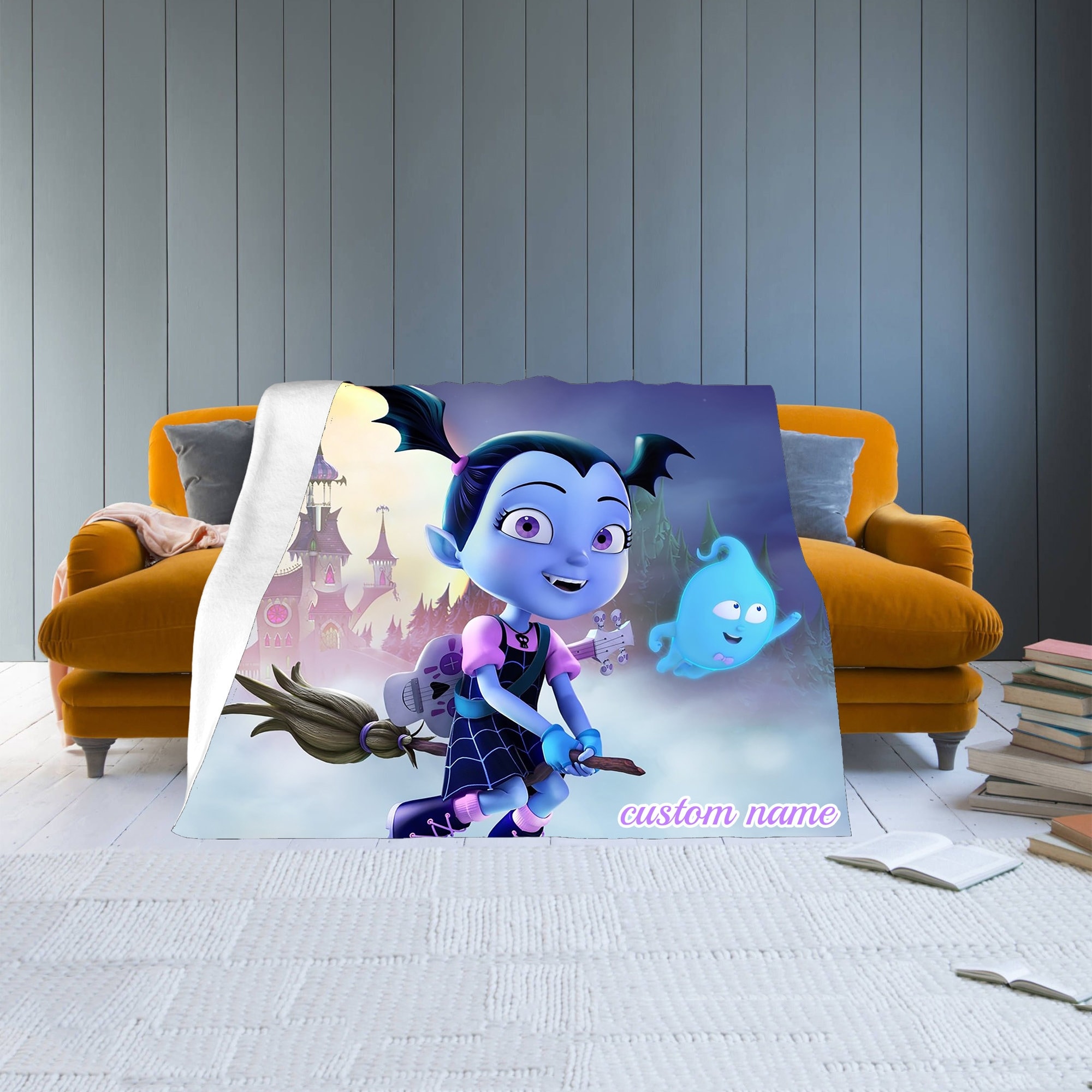 Buy Disney Vampirina Custom Name Soft Flannel Blanket Throw All
