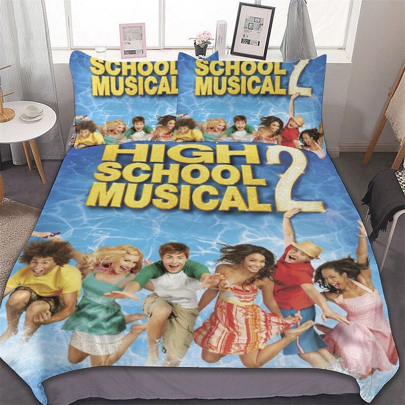 Disney High School Musical Bedding Three Piece Duvet Cover Set Etsy