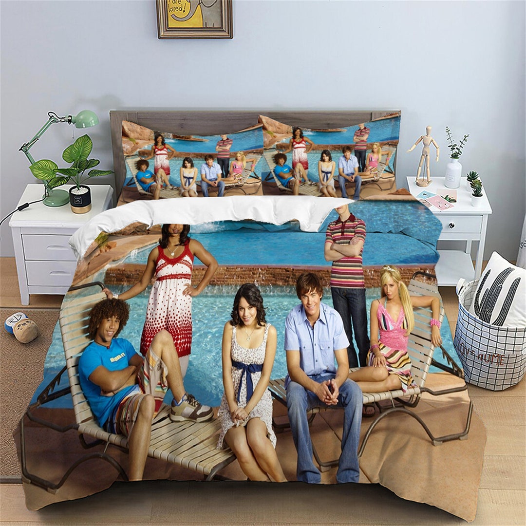 Disney High School Musical Bedding Three Piece Duvet Cover Set