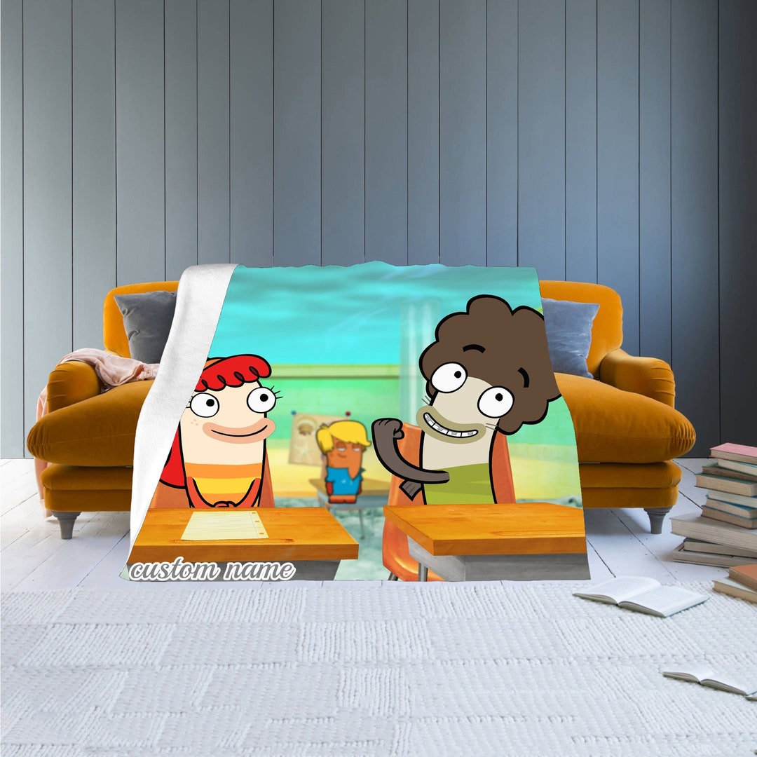 Disney Fish Hooks Custom Name Soft Flannel Blanket Throw All Seasons