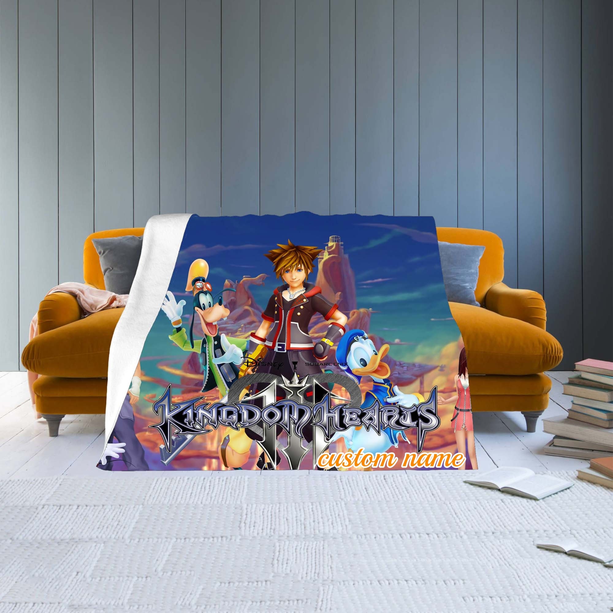 Kingdom Hearts III Custom Name Ultra-soft Flannel Blanket - Etsy