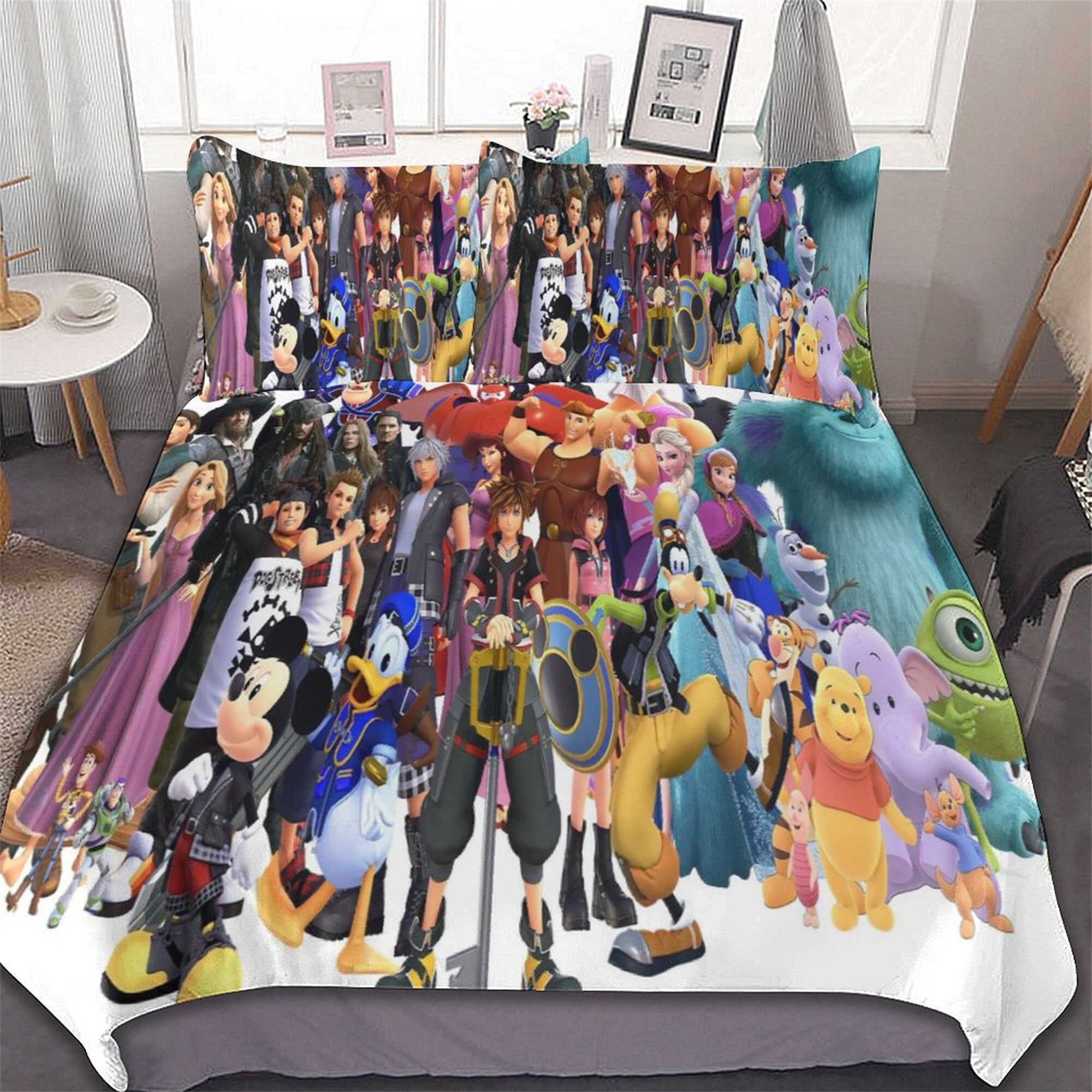 Disney Kingdom Hearts III Bedding Three Piece Bedding Sets