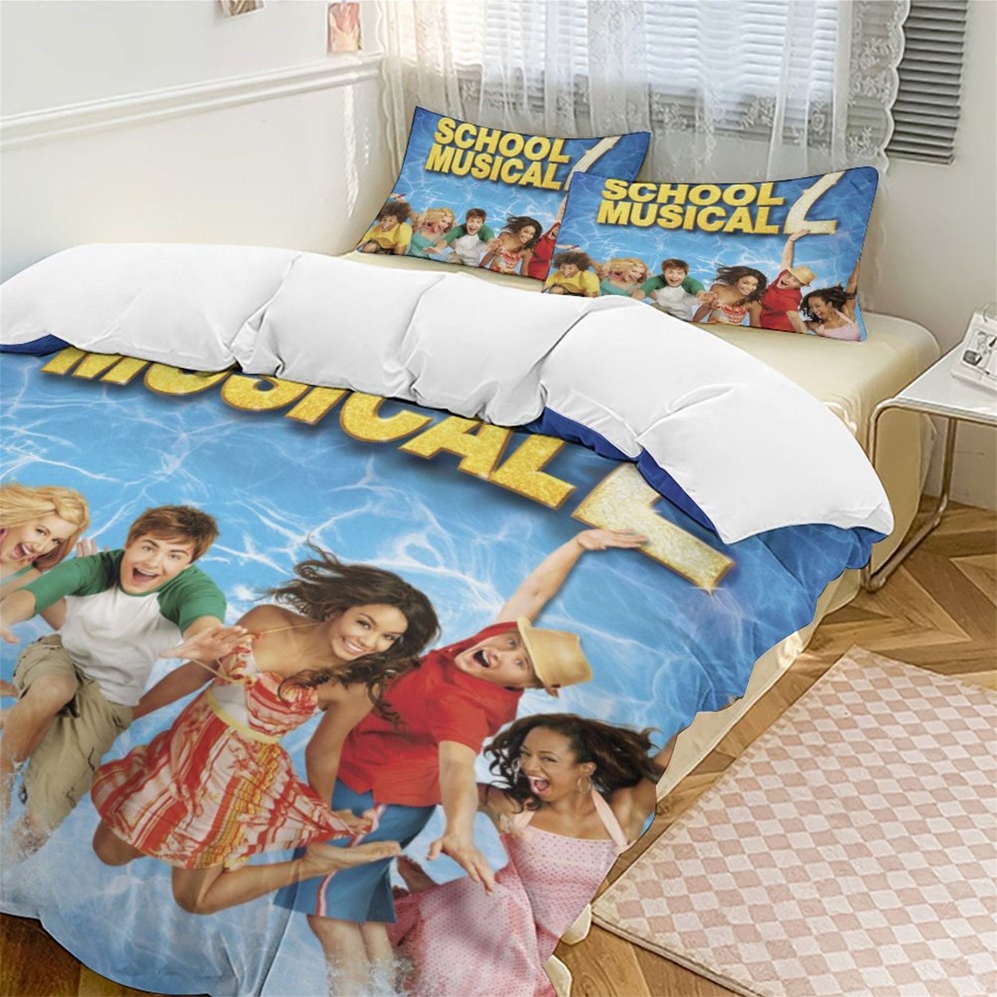 Disney High School Musical Bedding Three Piece Duvet Cover Set Etsy