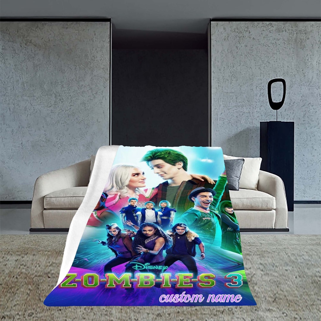 Disney Zombies 3 Custom Name Ultrasoft Flannel Blanket Throw All