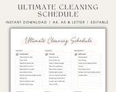 Cleaning Schedule Printable Editable Cleaning Checklist Minimalist Cleaning Daily Cleaning Planner Checklist for Cleaning Printable