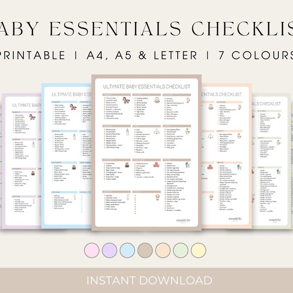 Baby Essentials Checklist Printable Baby Must Haves Newborn Essentials List for New Moms Essentials for Newborn Must Have List Baby Registry