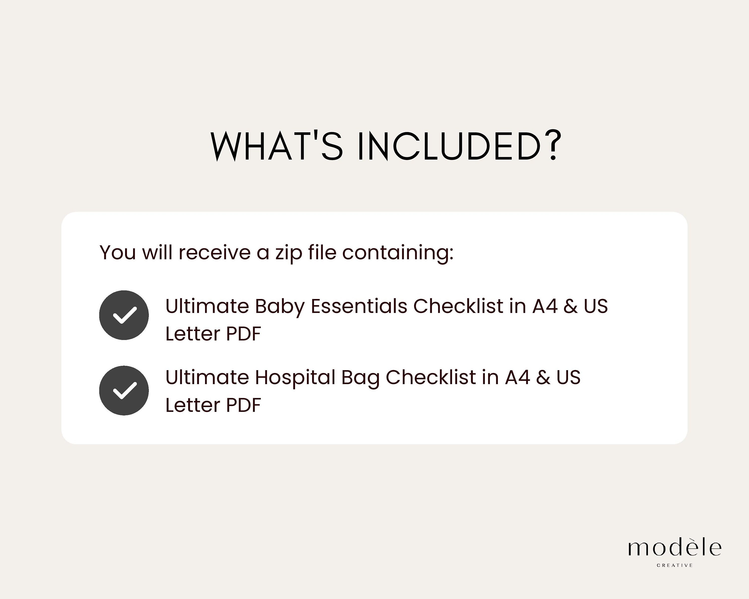 Baby Essentials Checklist Hospital Bag Essentials Checklist Newborn