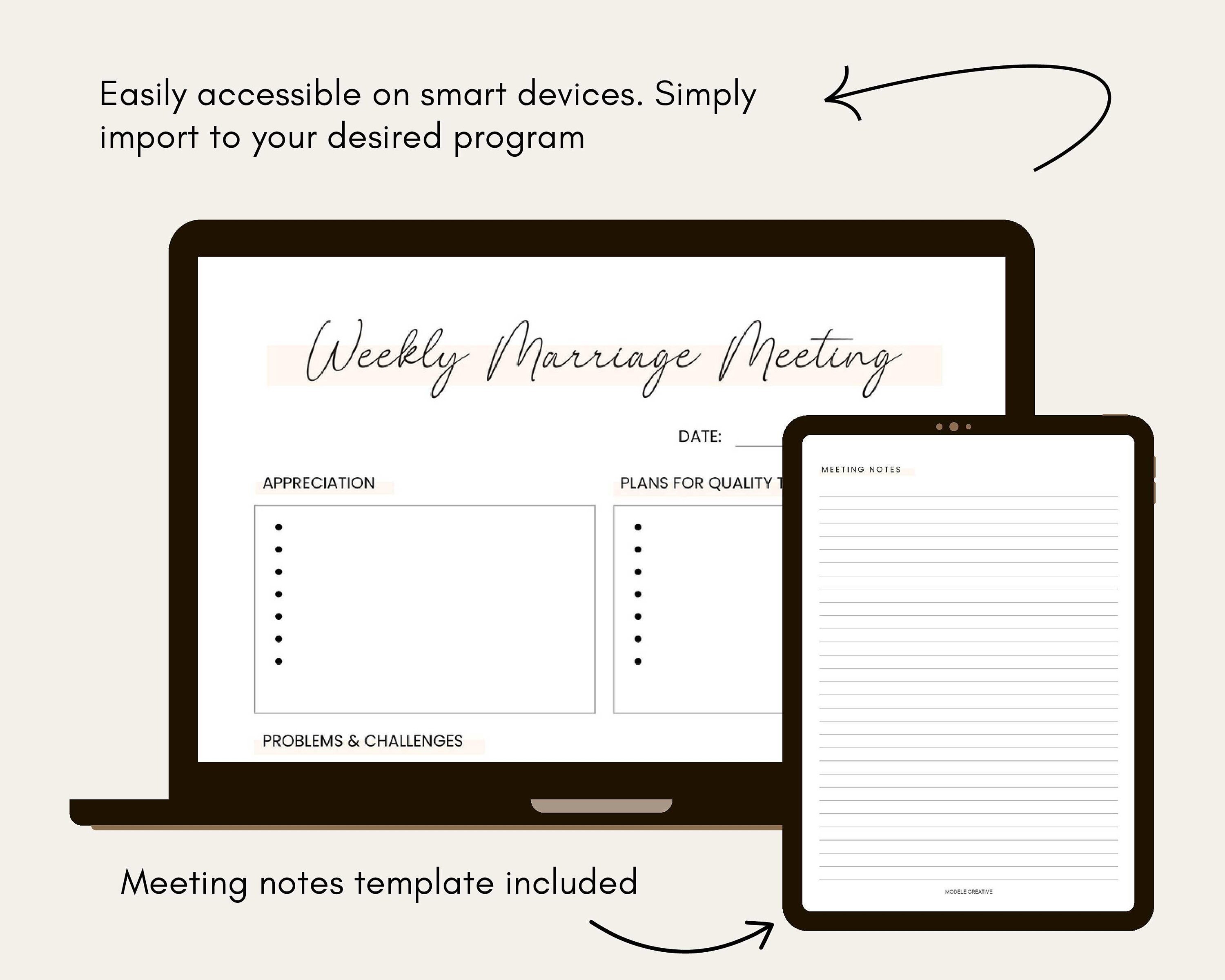 Weekly Marriage Meeting Template Marriage Communication Relationship