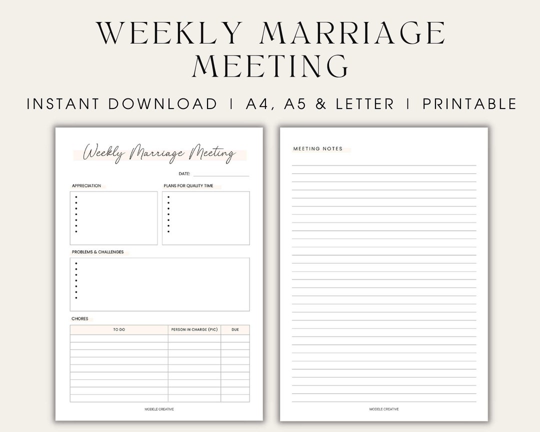 Weekly Marriage Meeting Template Marriage Communication Relationship Weekly Marriage Meeting Template Marriage Communication Relationship