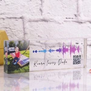 Soundwave Art QR Code | Song Plaque CUSTOM  | Sound Wave with QR Code |  Baby Gift |