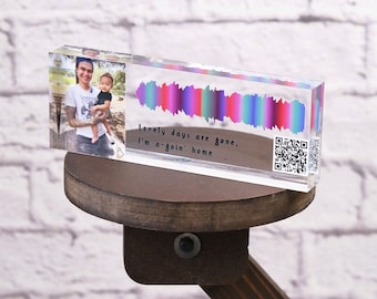 Soundwave Art QR Code | Song Plaque CUSTOM  | Sound Wave with QR Code | Mom Gift | Mothers Day Gift