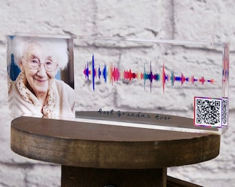 Soundwave Art QR Code | Song Plaque CUSTOM  | Sound Wave with QR Code | Mom Gift | Mothers Day Gifts - Gifts for Mom - Personalized Mom Gift