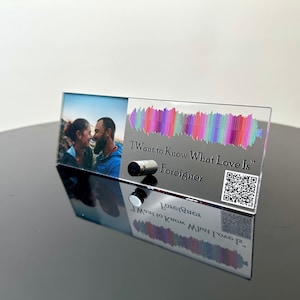Soundwave Art QR Code | Song Plaque CUSTOM  | Sound Wave with QR Code | Anniversary Gift | Couple Gift