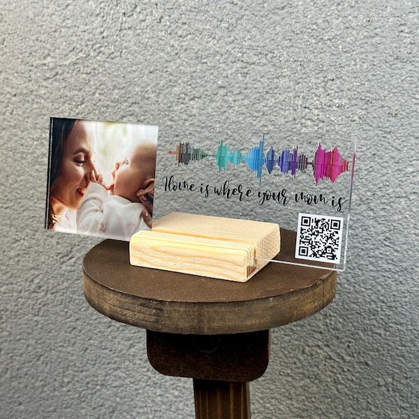 Soundwave Art QR Code | Song Plaque CUSTOM  | Sound Wave with QR Code | MomGift | Mothers Day Gift