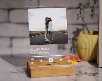 Custom Song Acrylic Plaque with Photo | Anniversary Gift