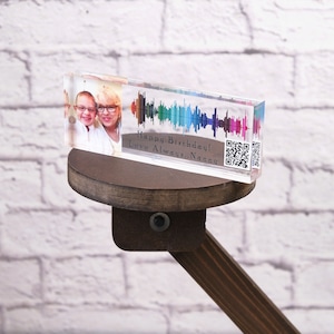 Soundwave Art QR Code | Song Plaque CUSTOM | Sound Wave With QR Code ...