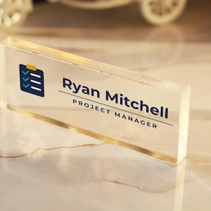 Regalo para gerente de proyecto, placa personalizada para escritorio de gerente de proyecto, letrero acrílico personalizado de Scrum Master, regalo para gerente de programa, decoración de oficina