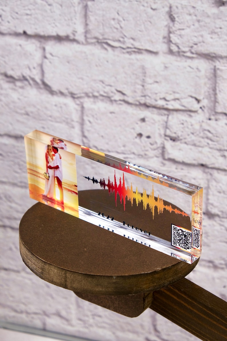 Soundwave Art QR Code Song Plaque CUSTOM Sound Wave With Etsy