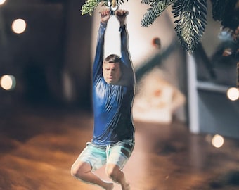 Tim Robinson Zipline Ornament, I Think You Should Leave, ITYSL, Double-Sided Acrylic Ornament