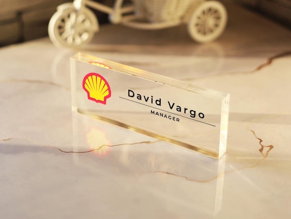 Desk Name Plate, Custom Company Logo Name Plate For Desk, Personalized For Your Company, Office Decor, Nameplate, Desk Plaque