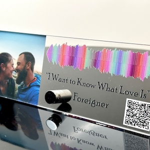 Anniversary Gift | Soundwave Art QR Code | Song Plaque CUSTOM  | Sound Wave with QR Code | Voice Recording Gift | Couples Gift