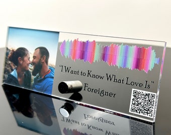 Anniversary Gift | Soundwave Art QR Code | Song Plaque CUSTOM  | Sound Wave with QR Code | Voice Recording Gift | Couples Gift