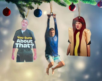 Tim Robinson Zipline Ornament, I Think You Should Leave, ITYSL, Double-Sided Acrylic Ornament