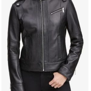Women&#39;s & Girls 100% Genuine High Quality Lambskin Leather Moto Biker Jacket Slim-fit,Long Sleeves, Beautiful Look